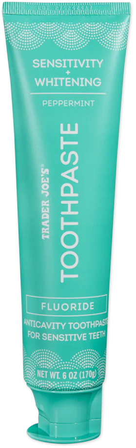Dentifrice au fluorure et à la menthe poivrée Sensitivity + Whitening de Trader Joe's, 170 g 