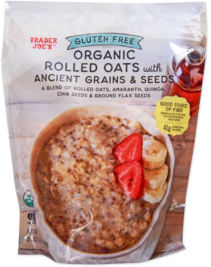 Flocons d'avoine biologiques sans gluten avec céréales et graines anciennes de Trader Joe's, 680 g