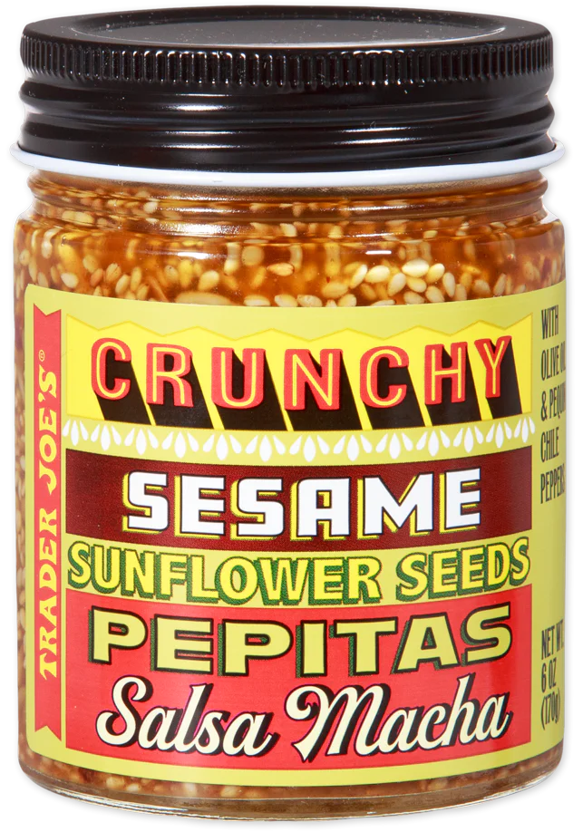 Trader Joe's Crunchy Sesame Sunflower Seeds Pepitas Salsa Macha, 170g