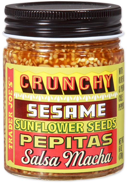 Trader Joe's Crunchy Sesame Sunflower Seeds Pepitas Salsa Macha, 170g