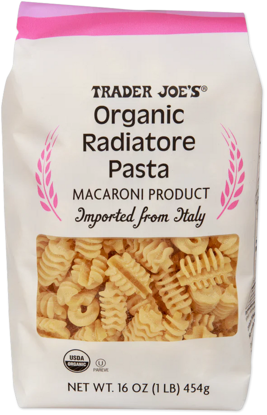 Trader Joe's Organic Radiatore Pasta, 454g