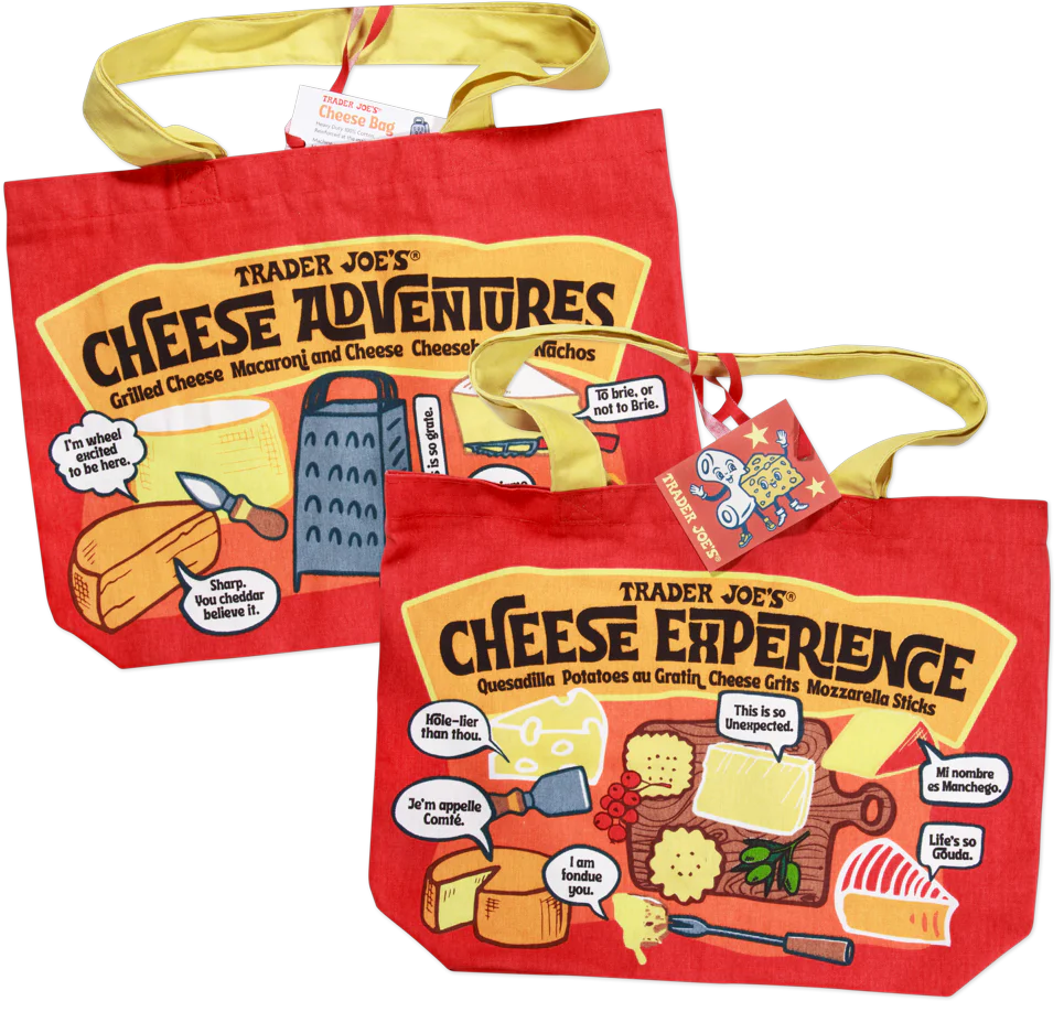 Sac réutilisable Aventures fromagères de Trader Joe's 