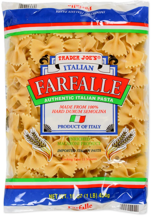 Trader Joe's Italian Farfalle, 454g